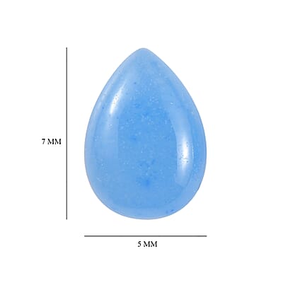 Dyed Light Blue Color Jade Set of 2 (Pear 7x5 mm) 1.84 ctw Loose Gemstone