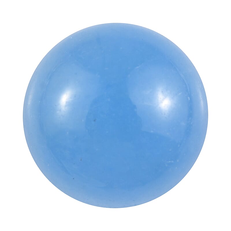 AA Dyed Light Blue Color Jade (Rnd 10 mm) 4.75 ctw Loose Gemstone