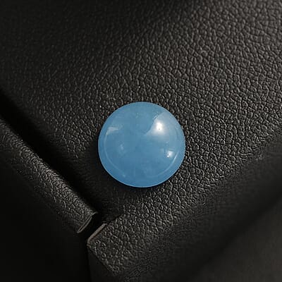 AA Dyed Light Blue Color Jade (Rnd 10 mm) 4.75 ctw Loose Gemstone