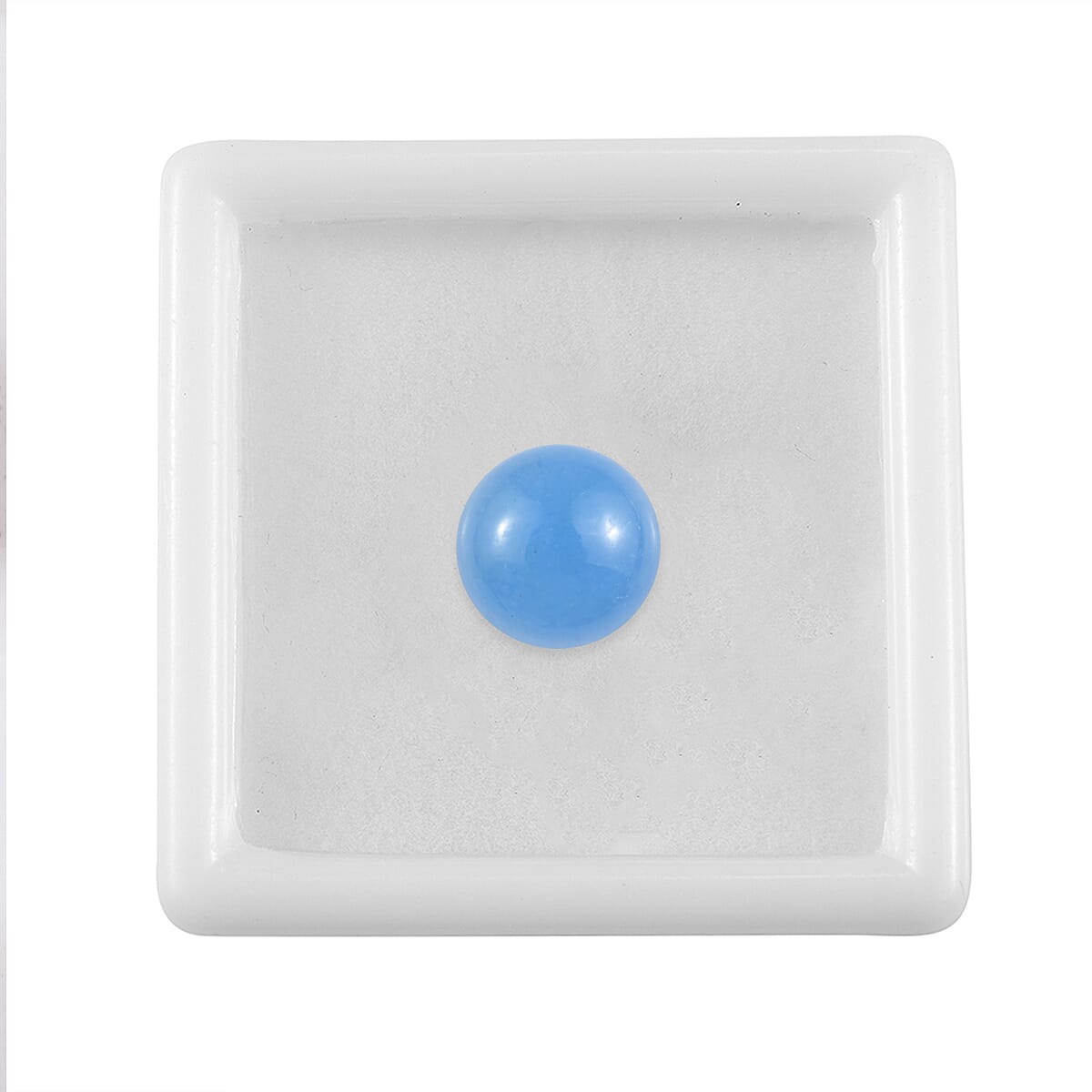 AA Dyed Light Blue Color Jade (Rnd 10 mm) 4.75 ctw Loose Gemstone image number 3