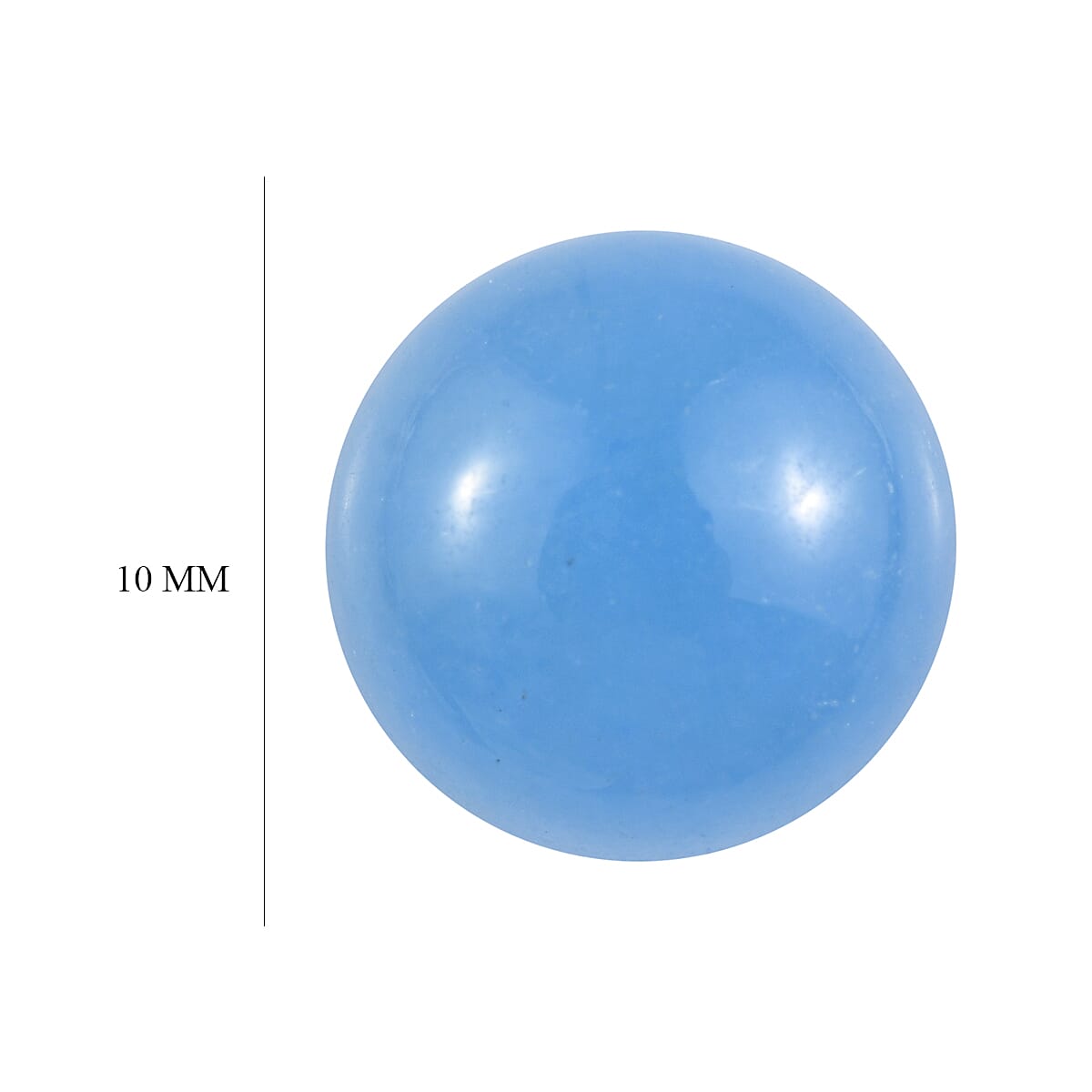 AA Dyed Light Blue Color Jade (Rnd 10 mm) 4.75 ctw Loose Gemstone image number 4