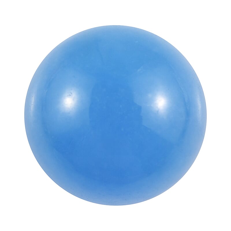 AAA Dyed Light Blue Color Jade (Rnd 10 mm) 4.40 ctw