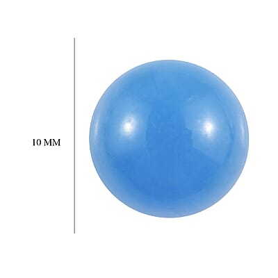 AAA Dyed Light Blue Color Jade (Rnd 10 mm) 4.40 ctw