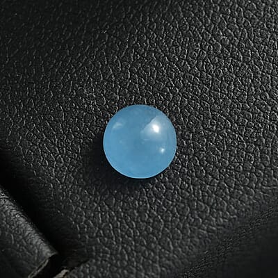 Dyed Light Blue Color Jade (Rnd 6 mm) 1.06 ctw