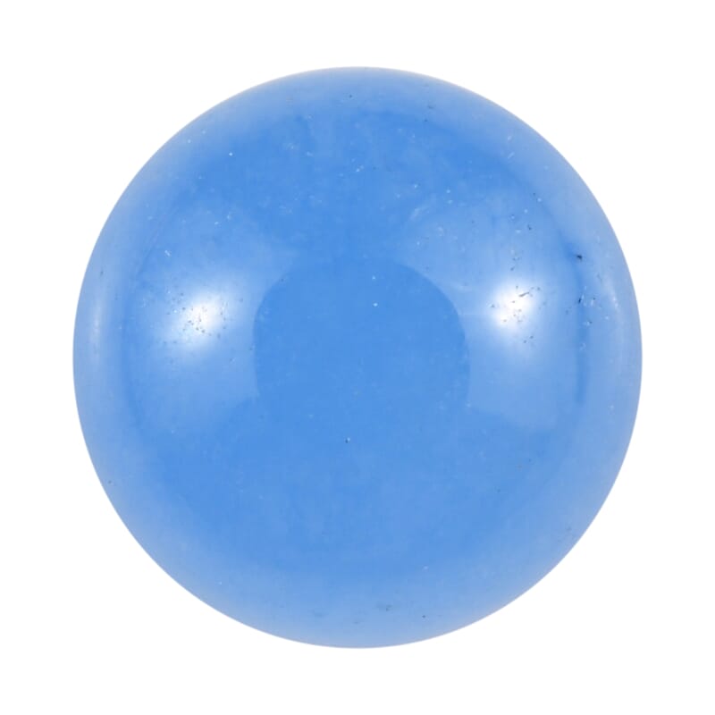AA Dyed Light Blue Color Jade (Rnd 6 mm) 1.07 ctw Loose Gemstone