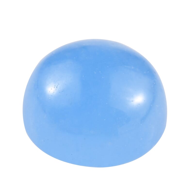 AA Dyed Light Blue Color Jade (Rnd 6 mm) 1.07 ctw Loose Gemstone