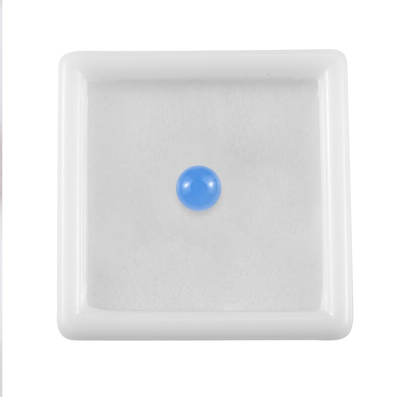 AA Dyed Light Blue Color Jade (Rnd 6 mm) 1.07 ctw Loose Gemstone