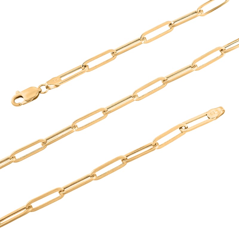 4mm Paper Clip Chain Necklace in 10K Yellow Gold 5.90 Grams 20 Inches