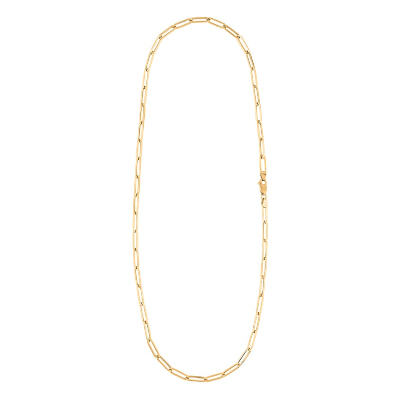 4mm Paper Clip Chain Necklace in 10K Yellow Gold 5.90 Grams 20 Inches