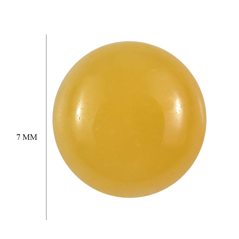 Yellow Jade (D) (Rnd 7 mm) 1.36 ctw Loose Gemstone