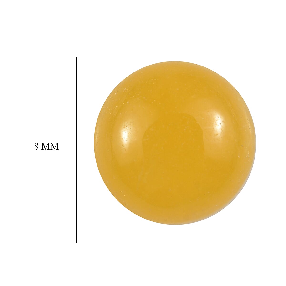 Yellow Jade (D) (Rnd 8 mm) 2.30 ctw Loose Gemstone