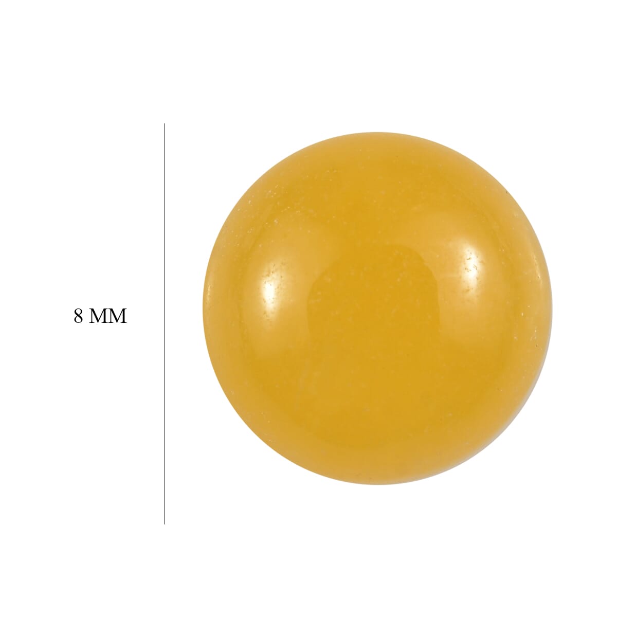 Yellow Jade (D) (Rnd 8 mm) 2.30 ctw Loose Gemstone image number 4