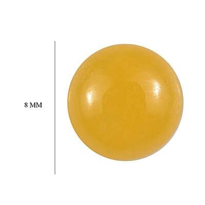 Yellow Jade (D) (Rnd 8 mm) 2.30 ctw Loose Gemstone