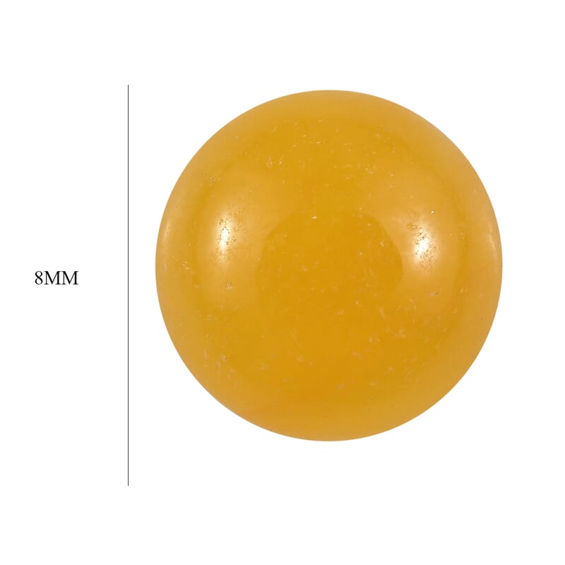 AA Yellow Jade (D) (Rnd 8 mm) 2.34 ctw Loose Gemstone