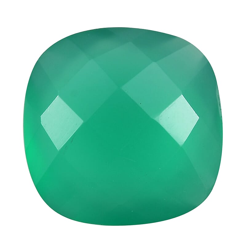 Green Onyx (Cush 10x10 mm) 3.14 ctw Loose Gemstone