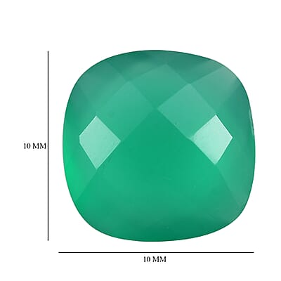 Green Onyx (Cush 10x10 mm) 3.14 ctw Loose Gemstone