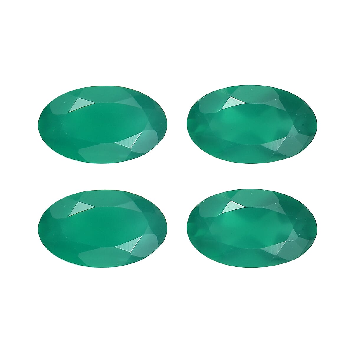 Green Onyx Set of 4 (Ovl 5x3 mm) 0.77 ctw image number 0