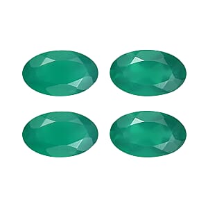 Green Onyx Set of 4 (Ovl 5x3 mm) 0.77 ctw