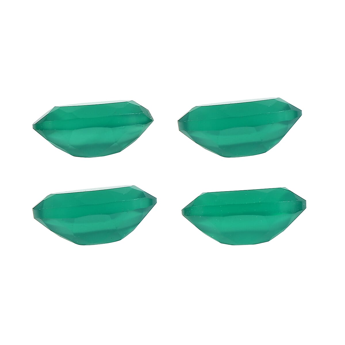 Green Onyx Set of 4 (Ovl 5x3 mm) 0.77 ctw image number 2