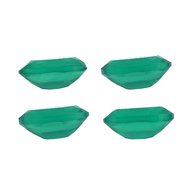 Green Onyx Set of 4 (Ovl 5x3 mm) 0.77 ctw