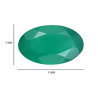 Green Onyx Set of 4 (Ovl 5x3 mm) 0.77 ctw
