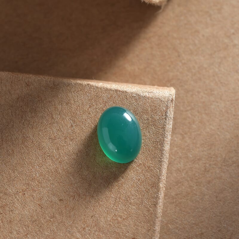Green Onyx (Ovl 8x6 mm) 1.24 ctw Loose Gemstone