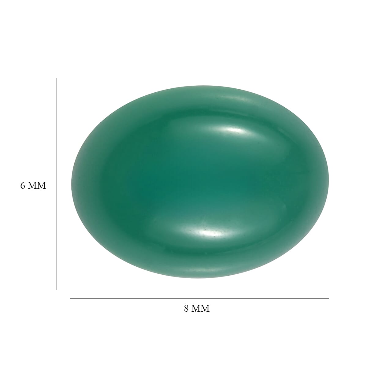 Green Onyx (Ovl 8x6 mm) 1.24 ctw Loose Gemstone image number 4