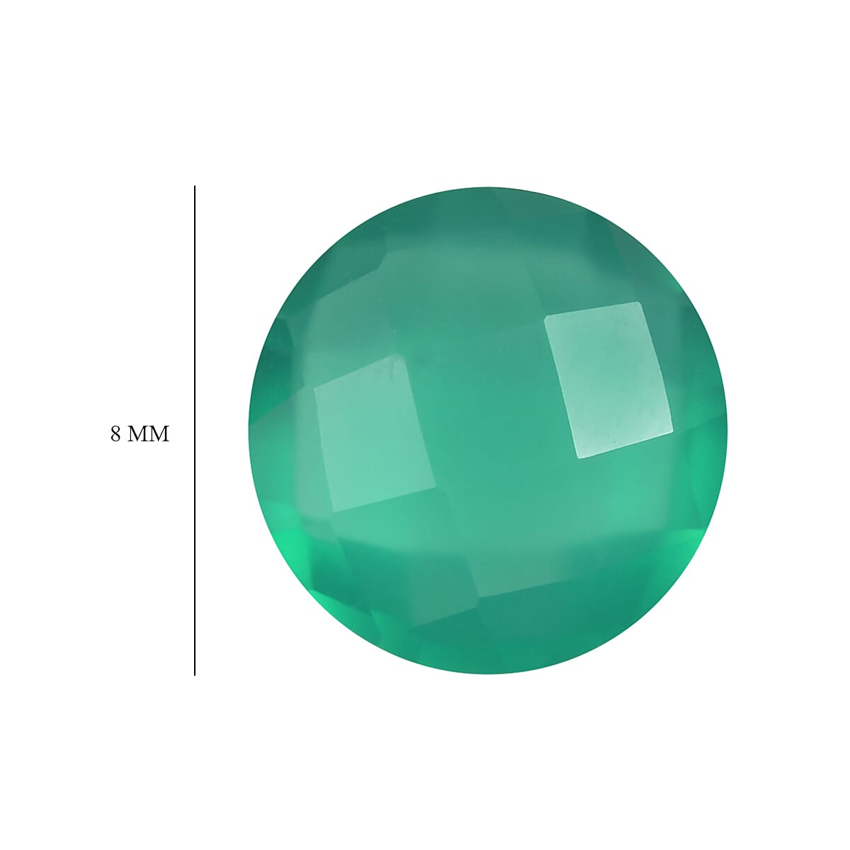 Green Onyx (Rnd 8 mm) 1.40 ctw image number 4