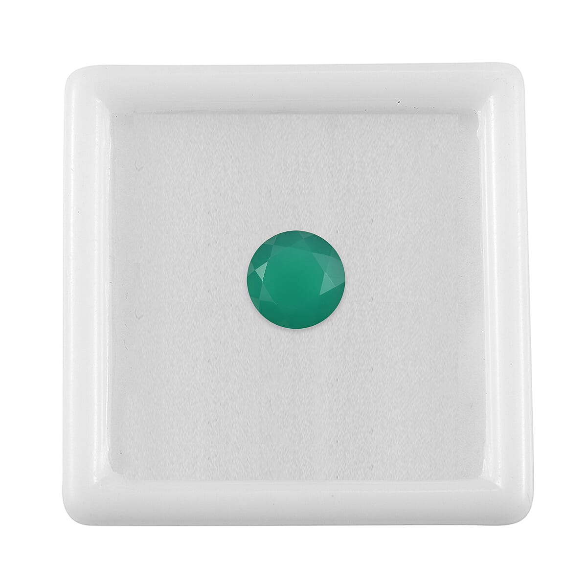 Green Onyx (Rnd 8 mm) 1.45 ctw Loose Gemstone image number 3