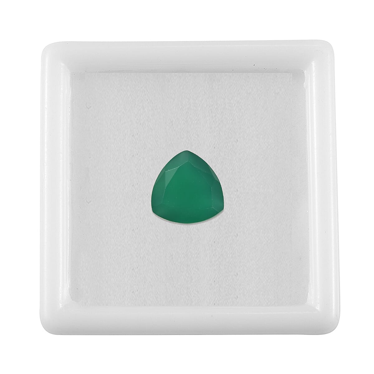 Green Onyx (Trl 9 mm) 2.00 ctw Loose Gemstone image number 3