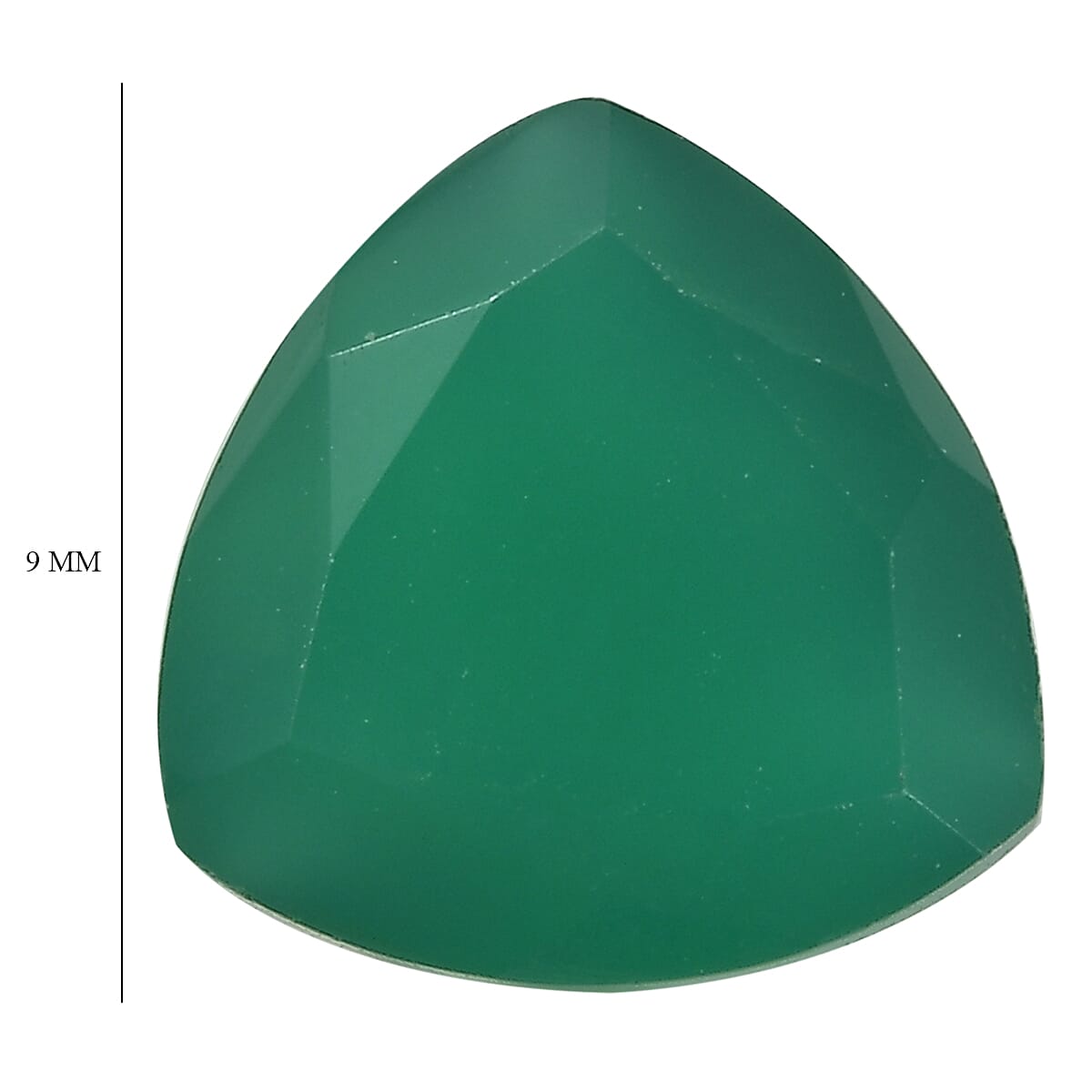 Green Onyx (Trl 9 mm) 2.00 ctw Loose Gemstone image number 4