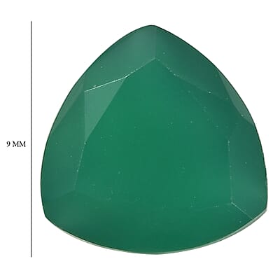 Green Onyx (Trl 9 mm) 2.00 ctw Loose Gemstone