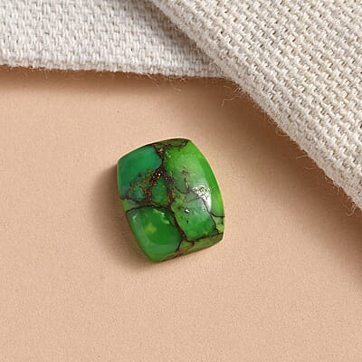 Mojave Green Turquoise (Cush 11x9 mm) 3.43 ctw Loose Gemstone