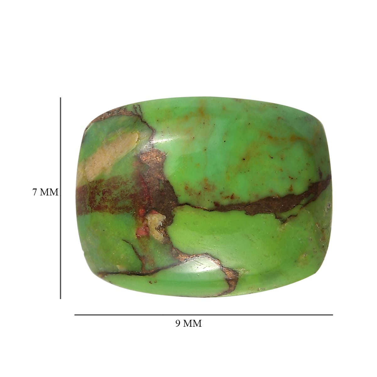 Mojave Green Turquoise (Cush 9x7 mm) 1.60 ctw image number 4