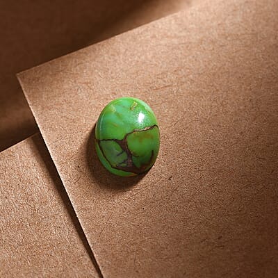 AA Mojave Green Turquoise (Ovl 10x8 mm) 1.60 ctw Loose Gemstone