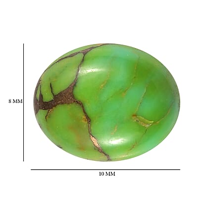 AA Mojave Green Turquoise (Ovl 10x8 mm) 1.60 ctw Loose Gemstone