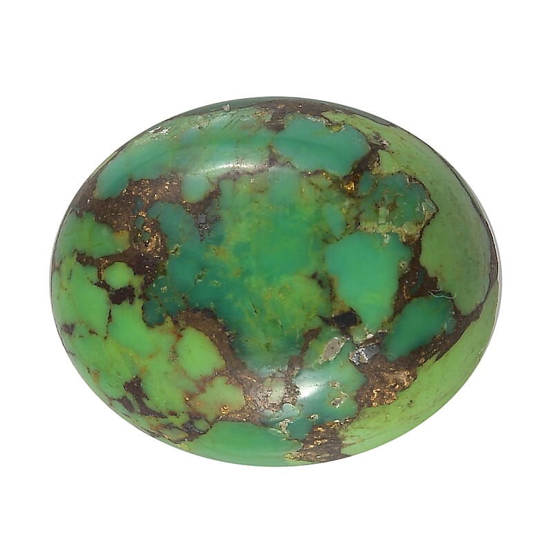 AA Mojave Green Turquoise (Ovl 12x10 mm) 3.52 ctw Loose Gemstone