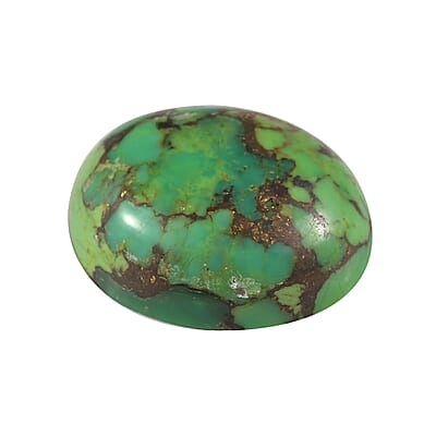 AA Mojave Green Turquoise (Ovl 12x10 mm) 3.52 ctw Loose Gemstone