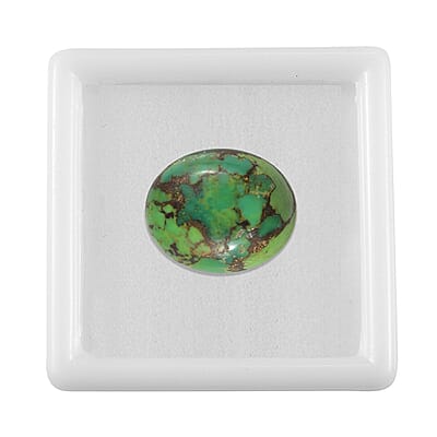 AA Mojave Green Turquoise (Ovl 12x10 mm) 3.52 ctw Loose Gemstone