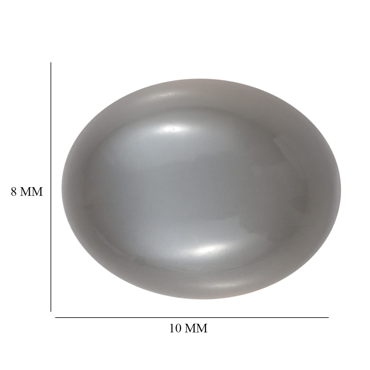 Grey Moonstone (Ovl 10x8 mm) 2.23 ctw image number 4