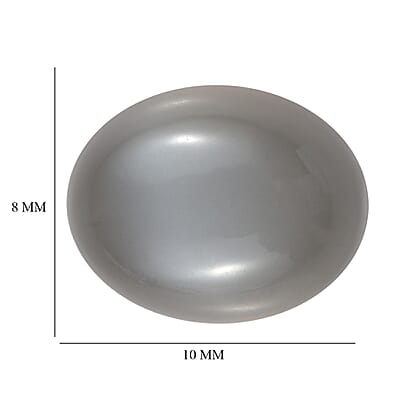 Grey Moonstone (Ovl 10x8 mm) 2.23 ctw Loose Gemstone