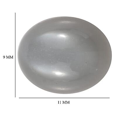Grey Moonstone (Ovl 11x9 mm) 3.85 ctw Loose Gemstone