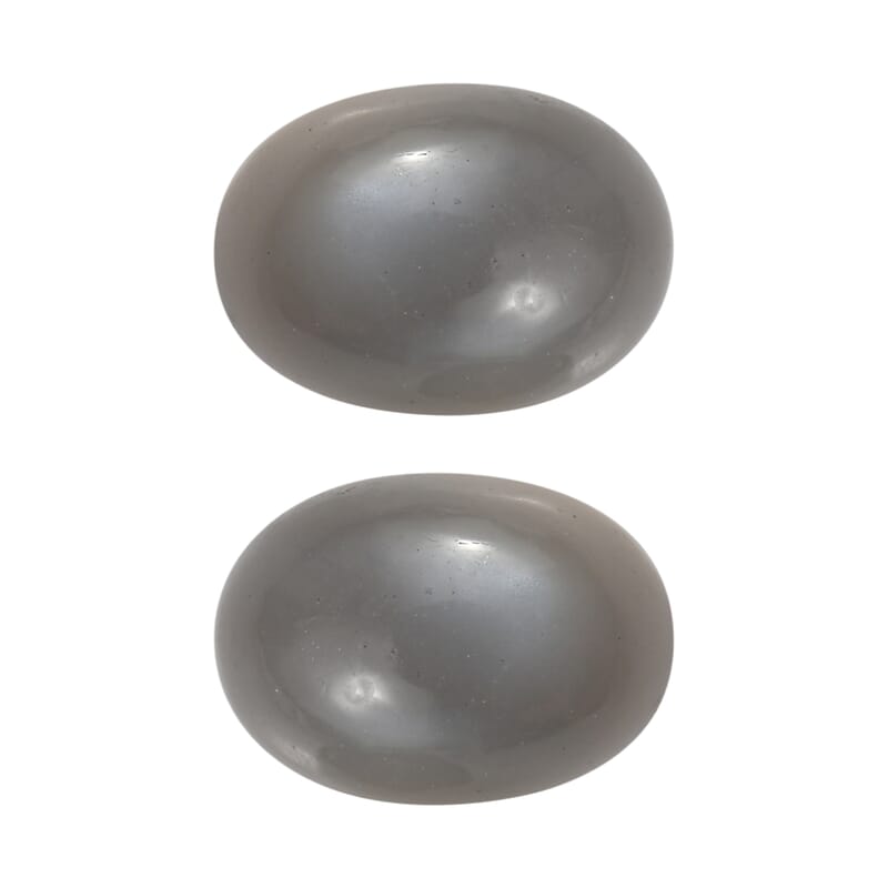 Grey Moonstone Set of 2 (Ovl 7x5 mm) 1.85 ctw Loose Gemstone