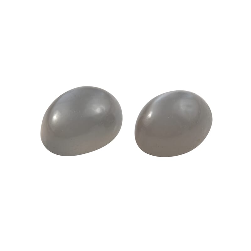Grey Moonstone Set of 2 (Ovl 7x5 mm) 1.85 ctw Loose Gemstone
