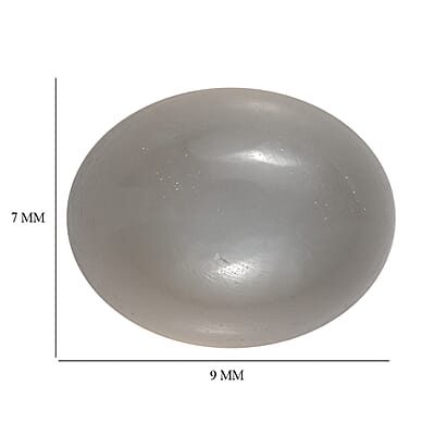 Grey Moonstone (Ovl 9x7 mm) 1.80 ctw Loose Gemstone