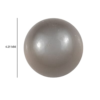 Grey Moonstone (Rnd 6.25 mm) 1.10 ctw Loose Gemstone