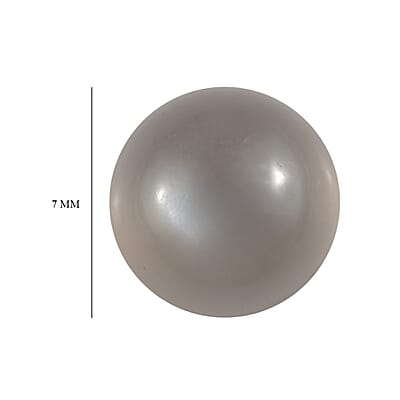 Grey Moonstone (Rnd 7mm) 1.26 ctw Loose Gemstone
