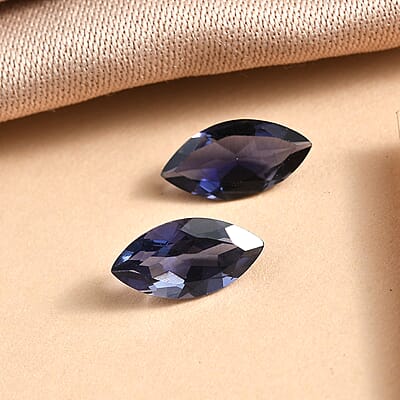 AA Catalina Iolite Set of 2 (Mrq 10x5 mm) 1.58 ctw Loose Gemstone