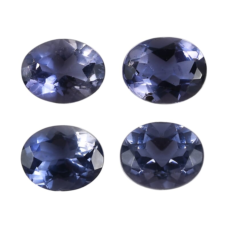 Catalina Iolite Set of 4 (Sqr 5x4 mm) 1.07 ctw Loose Gemstone