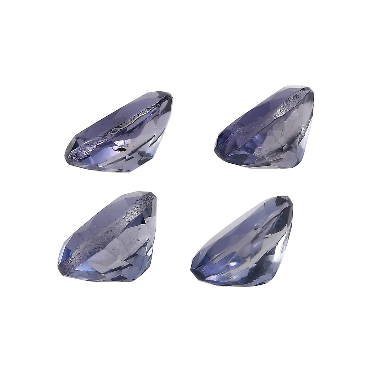 Catalina Iolite Set of 4 (Sqr 5x4 mm) 1.07 ctw Loose Gemstone image number 2